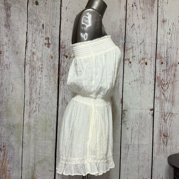 FREE PEOPLE Feelin' Fancy Romper Feminine Ethereal Ruffles Ivory Medium NWT - Picture 10 of 16